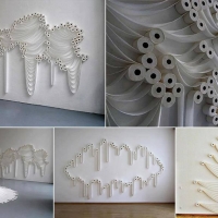 toilet paper art.